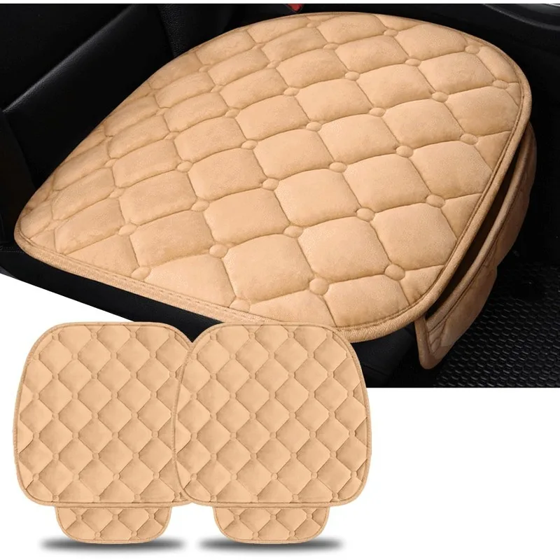 2 PCS Car Seat Cushion,Soft Comfortable Without Backrest Seat Cushion Cover, Universal Seat Protector for Most Cars SUV