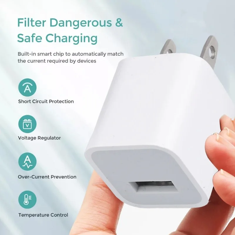 1-5Pcs USB Wall Charger Adapter Fast Charging For iPhone 14 13 12 11 Pro Max 14 Plus XR XS X 8 7 6 iPad Travel Charger US Plug - náhled 4