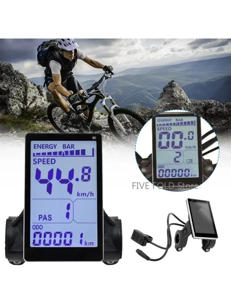 AliExpress M5 Electric Bike LCD Display Screen 5-pin E-Bike Speedometer Screen Control Panel Electric Scooter Bicycle Ebike Accessories