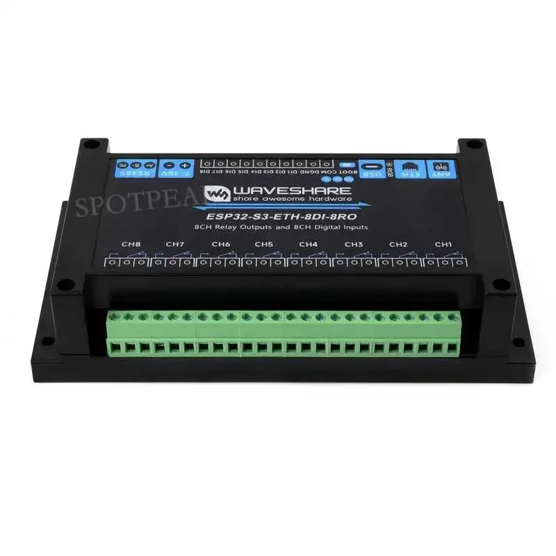 ESP32-S3 Industriële kwaliteit 8-kanaals relais WiFi Bluetooth Ethernet-poort (ETH) IoT RS485 RJ45 POE - afbeelding 2