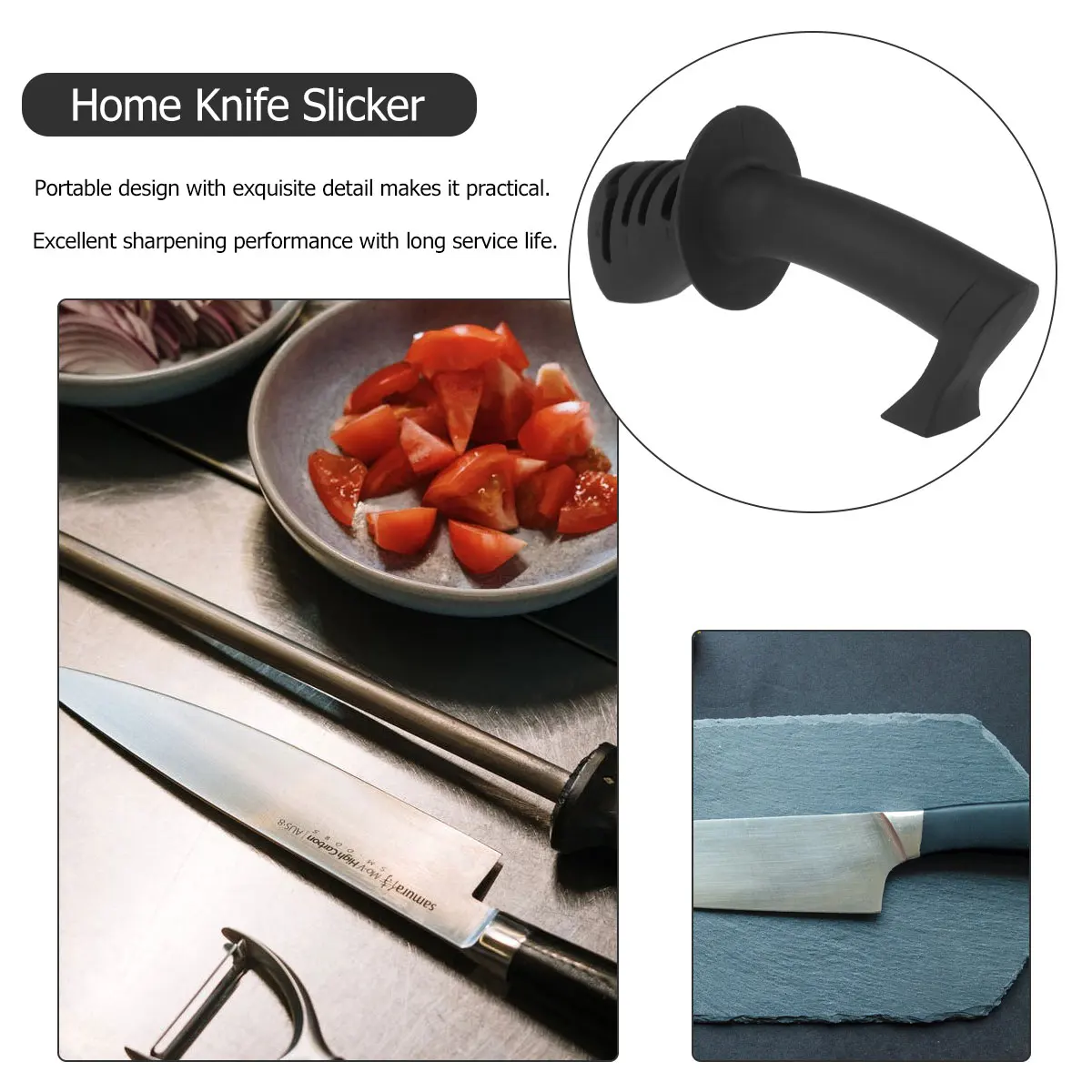 

Household Cutter Sharpener Portable Mini Tool Excellent Sharpening for Camping Picnic Sharpener