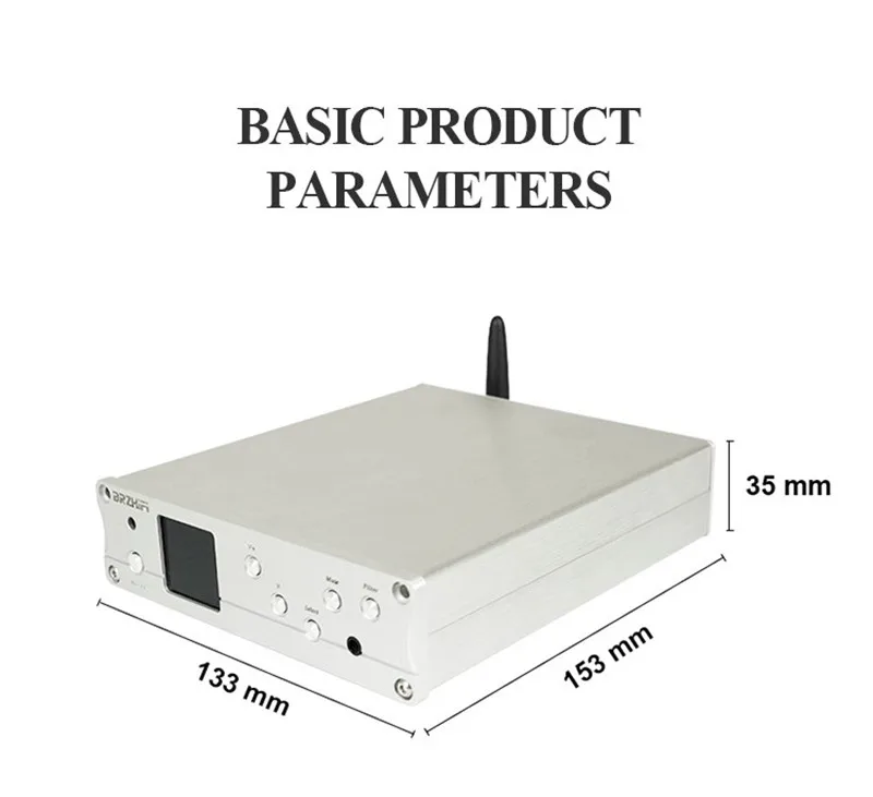 

ES9038 Audio Decoding QCC5125 Bluetooth 5.1 AMANERO USB DSD Coaxial Fiber Input DAC Decoder