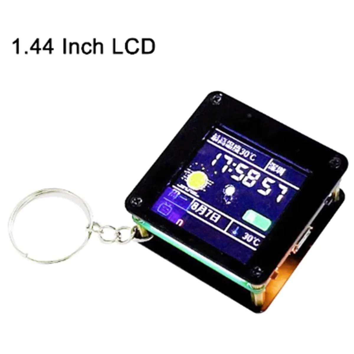 ESP32 C3 Desktop Small Ornaments 1.44 Inch LCD Display Carry-On Mini TV Portable Pendant Lvgl Spaceman St7735 SPI Screen