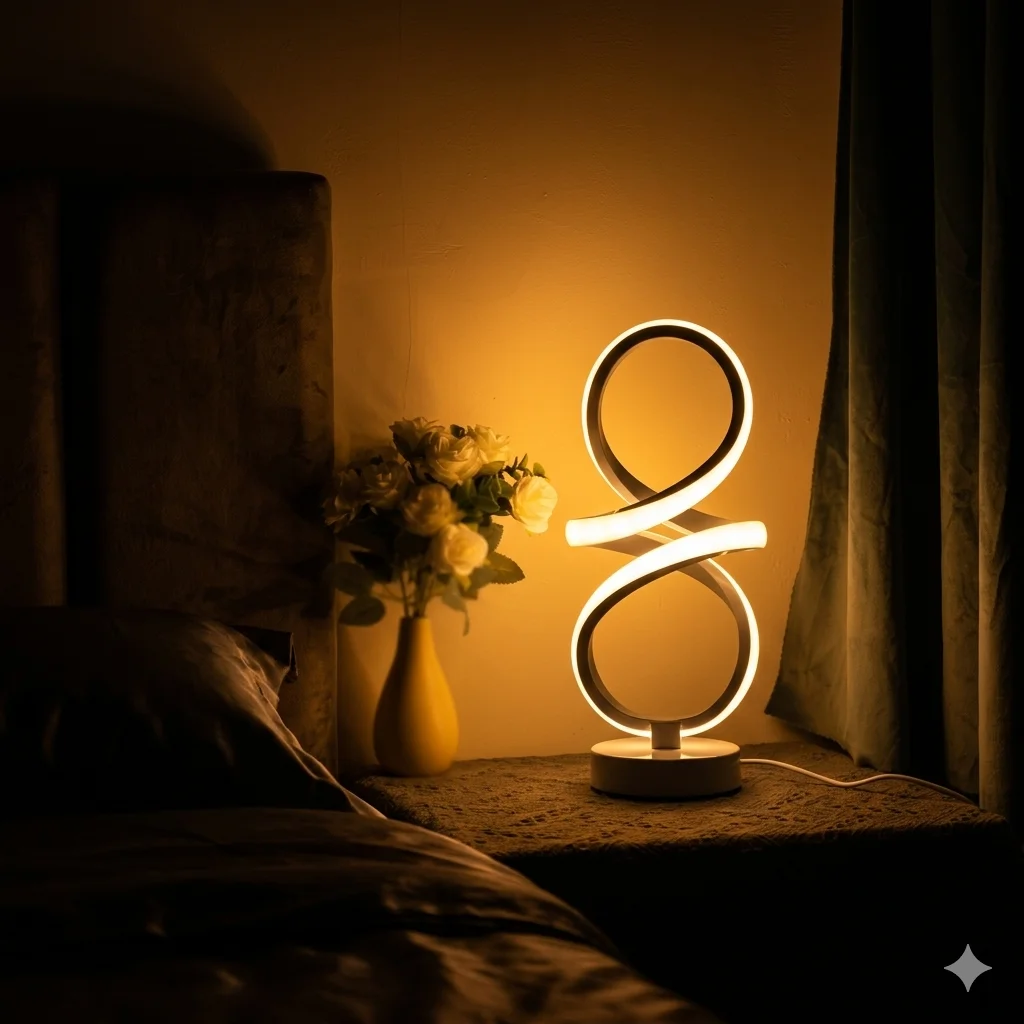 

Скандинавская светодиодная настольная лампа с USB-подключением, в стиле постмодерн, роскошная, необычной формы, для спальни, прикроватной тумбочки, кабинета, с трехцветной регулировкой яркости.