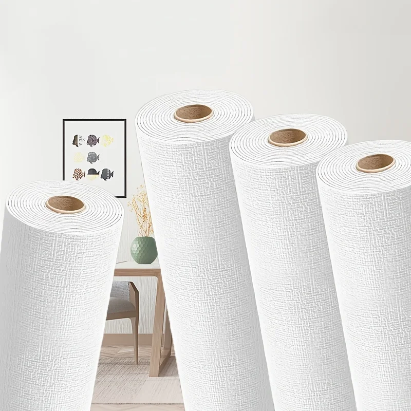 

3D Linen Texture Thickened Wallpaper Self-Adhesive Waterproof Moisture-proof Wall Stickers for Living Room Bedroom Home Decor
