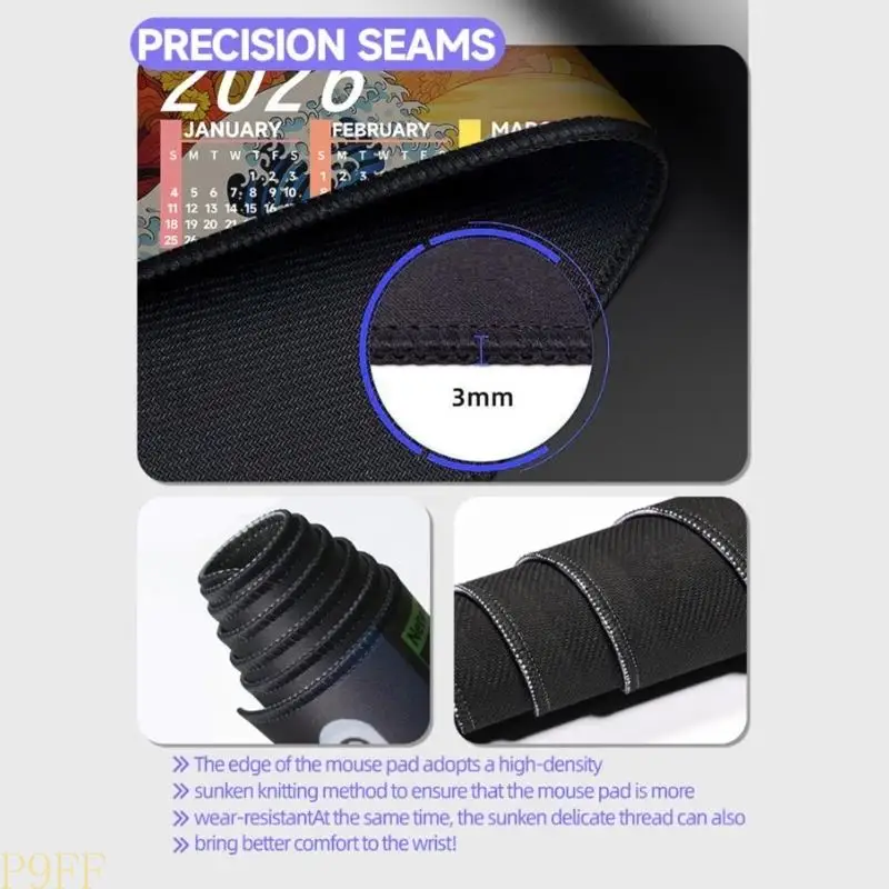 

CS1W 2026 календарь на весь год коврик для мыши цвет градиент дизайн настольное украшение