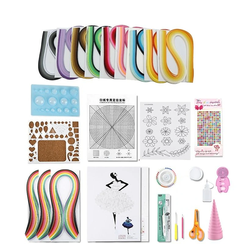 Paper Quilling Set Quilling Paper Handmade Material Package DIY Starter Professional Complete Kit Quivering Paper Strip Tool Set