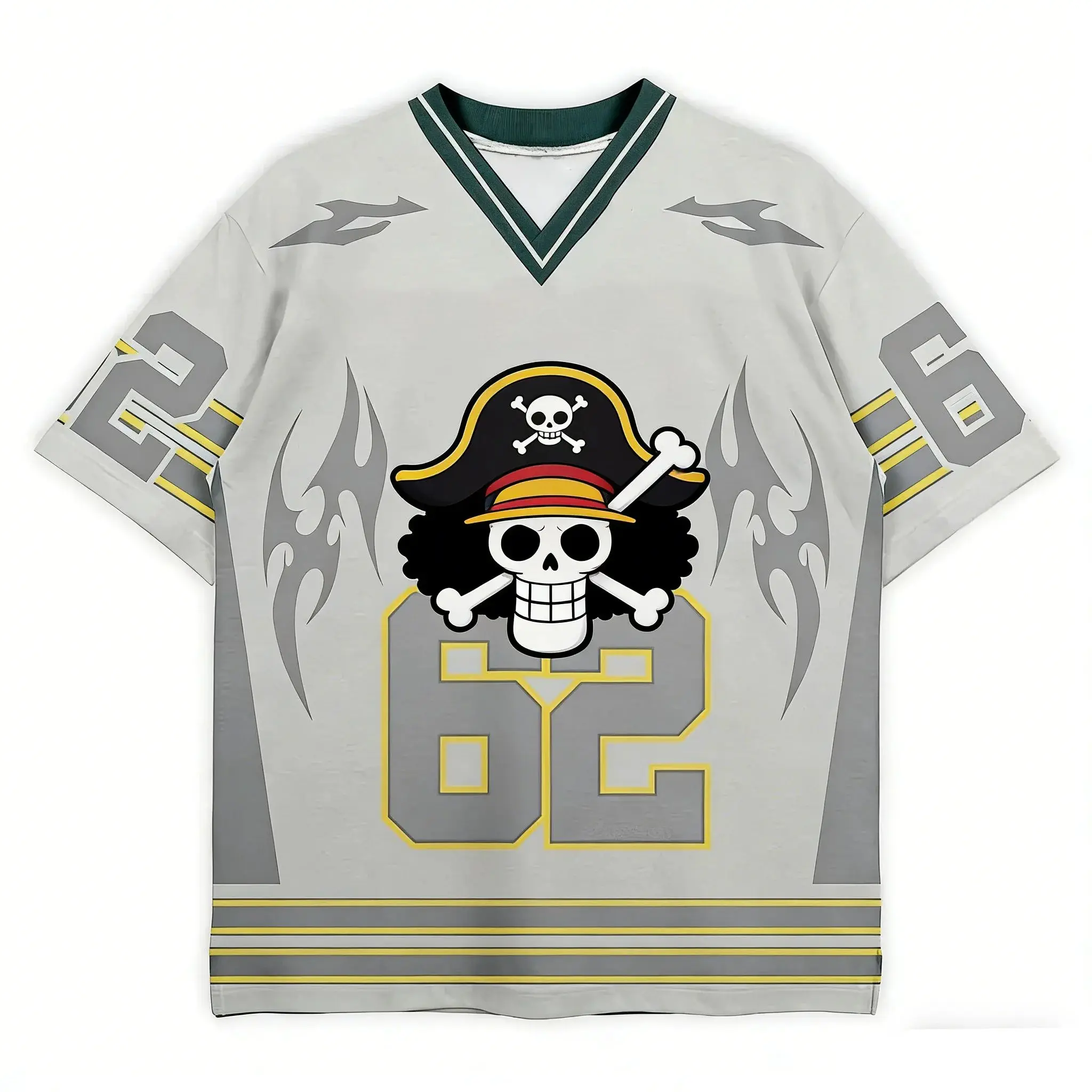

2026 Bandai Anime "One Piece" Summer Jersey 3D Multifunctional Top for Adults and Children Badminton Jersey American Rugby Shirt