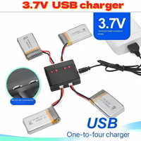 Aeromodelling battery drone 3.7V charger universal one-to-four integrated single-wire dedicated adapter