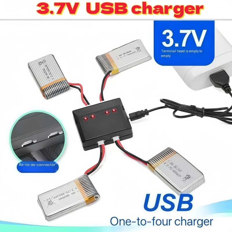 Aeromodelling Battery Drone 3.7V Charger Universal One-to-Four Integrated Single-Wire Dedicated Adapter