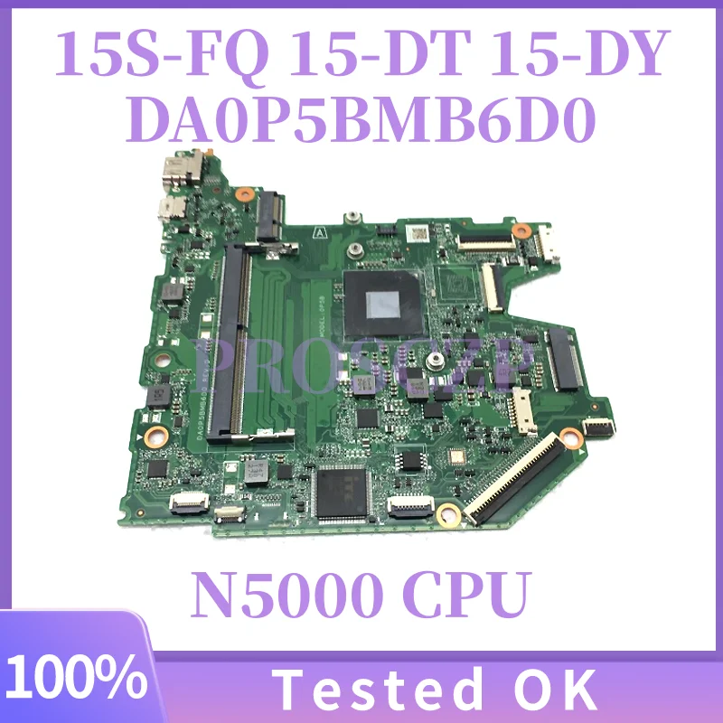 

DA0P5BMB6D0 для HP 15S-FQ 15-DT 15-DY0015DS 15-DY Материнская плата для ноутбука L63563-601 L63563-001 Pentium N5000 Процессор 100% рабочий