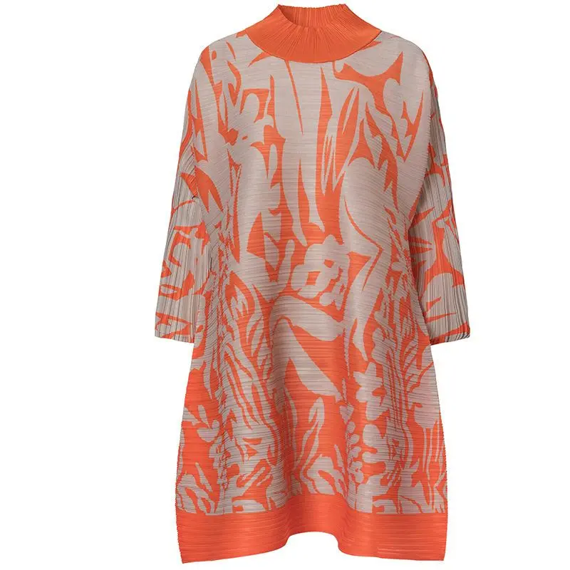 Pleated 2023 New Early Spring Skirt Large Fashion Dress  vintage evening dresses woman elegant  LOOSE