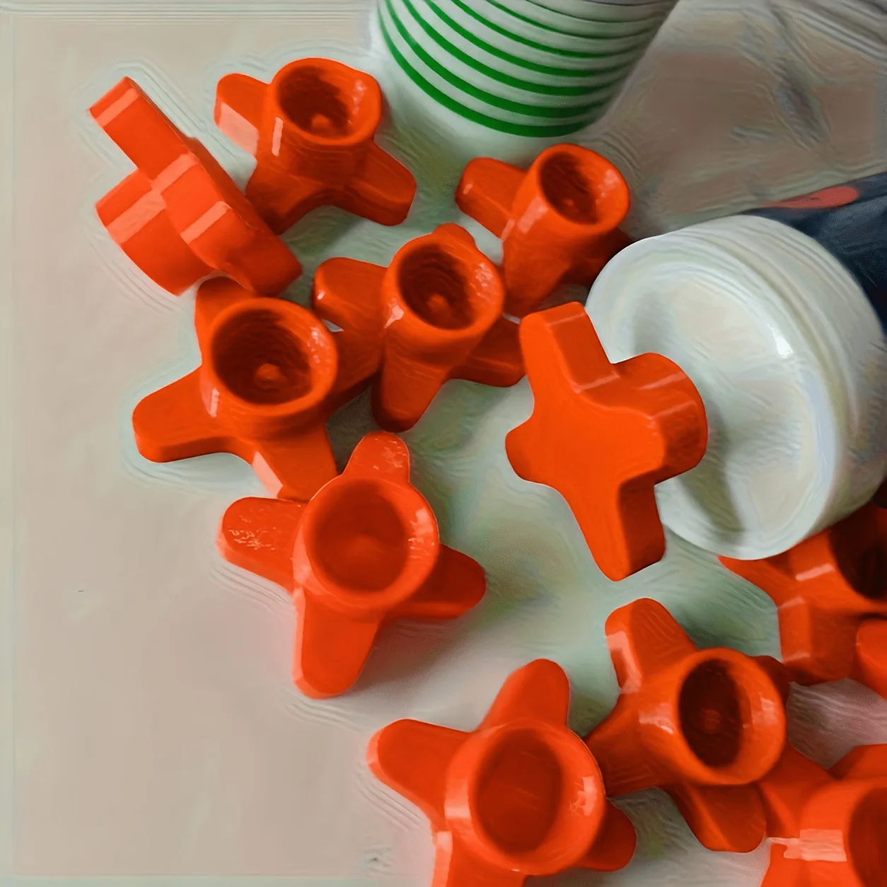 9PCS Reusable Threaded Caulk Tube Sealing Caps Four-Wing Nozzle Plugs Leakproof Sealant Cartridge Stoppers Home Repair