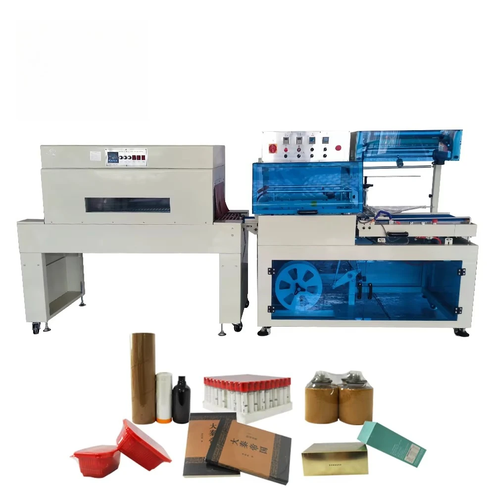 Fully automatic heat shrink packaging machine with side seal L-shaped side cut shrink packaging machine