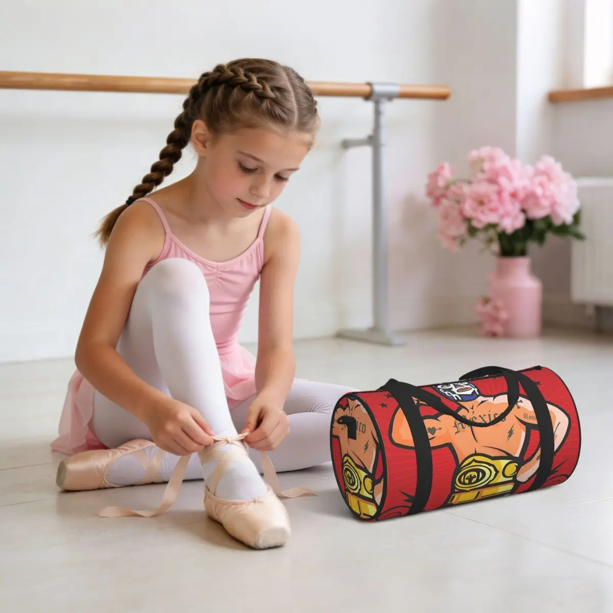 Colorful Mexican Wrestler Luchador Luggage Bag Large Capacity Duffle Tote Bag Handbags Gym Bags Fitness Bag for Boys Girls
