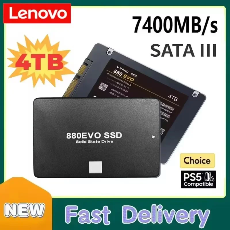 

Lenovo 4TB Portable External SSD SATA3 Interface High Speed Solid State Drive External Hard Disk for Laptop PC