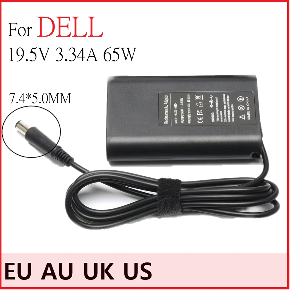 19.5V 3.34A 65W AC Adapter Charger For Dell Latitude 15-3000 3550 3560 LA65NM130 E5250 E5450 E5440 DA65NM130 7.4*5.0MM