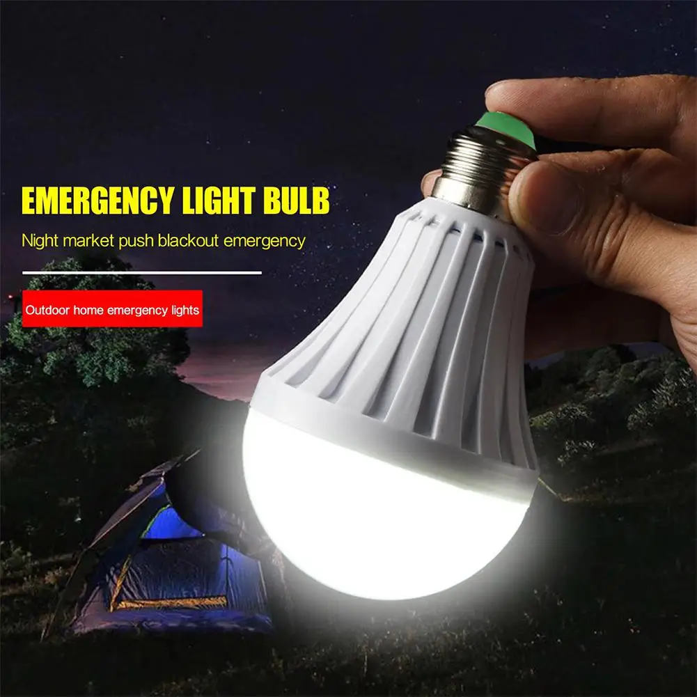 Lampu bohlam LED 5/7/9/12/15W, lampu pencahayaan baterai dapat diisi ulang untuk pencahayaan luar ruangan senter Bombillas D2V4