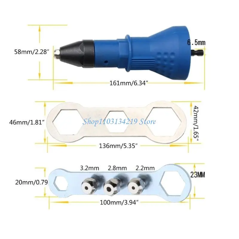 N5KC High Strength Electric Rivet Nut Drill Adapter for Factory Work Carpentry