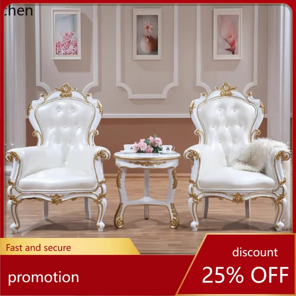 

HT кожаная ткань неоклассический одиночный диван кресло для приема стул с высокой спинкой балкон кресло для переговоров для отдыха