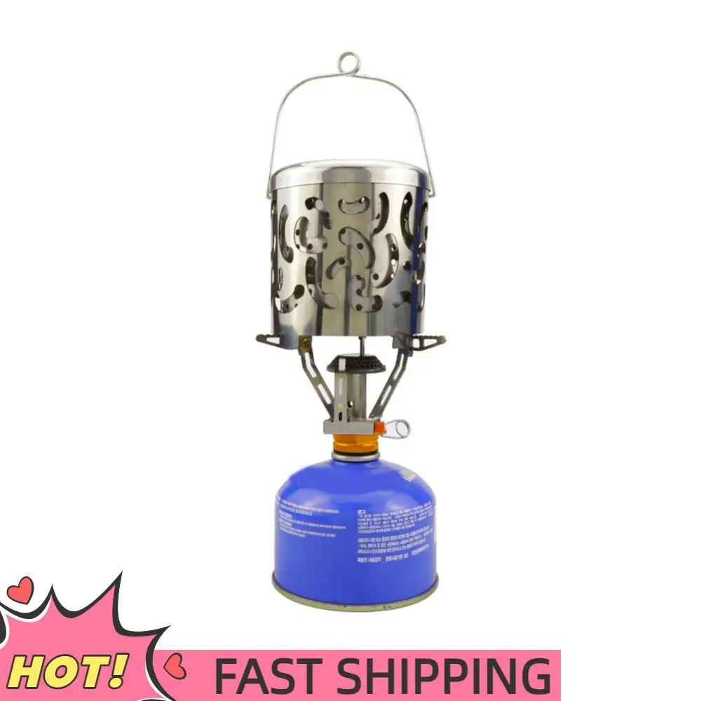 

Портативный мини-нагреватель для кемпинга, согревающая крышка для печи из нержавеющей стали, походная печь с подогревом для кемпинга, альпинизма, пешего туризма