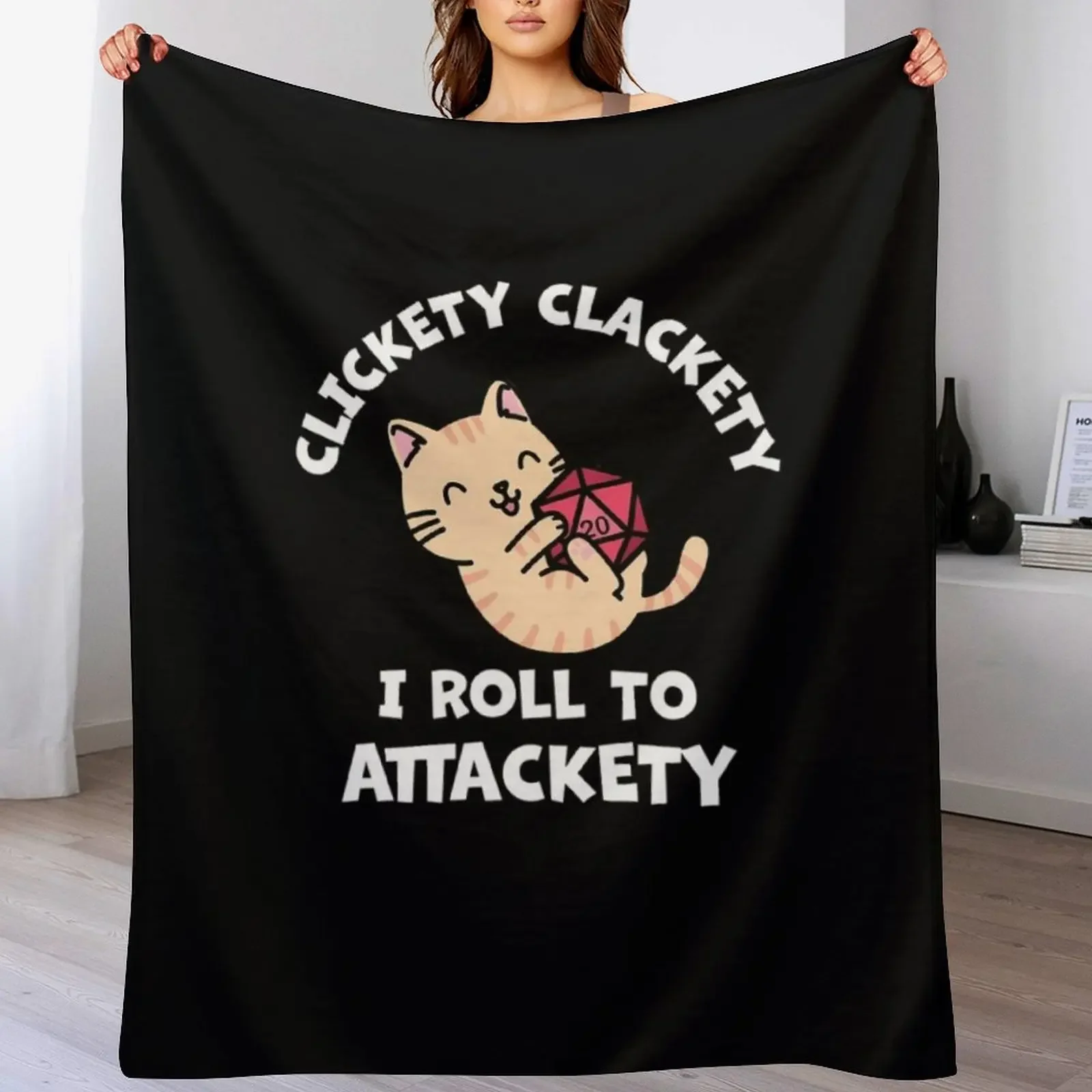 

Clickety Clackety I Roll to Attackety Throw Blanket Soft Breathable Blanket for Night Sleeping