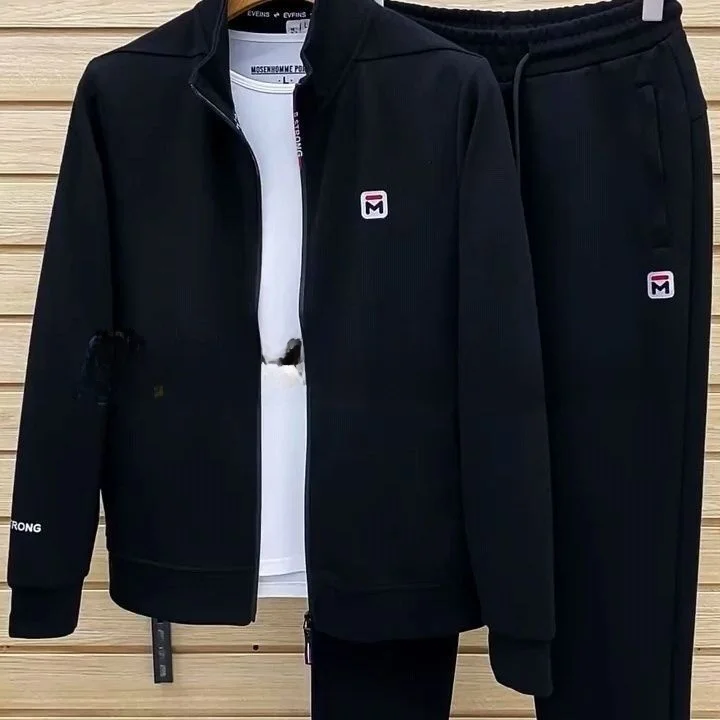 

Мужской повседневный комплект спортивной одежды, модный универсальный костюм из двух предметов с приталенным воротником, осень-зима, новинка Sle Long Sve Sweati...