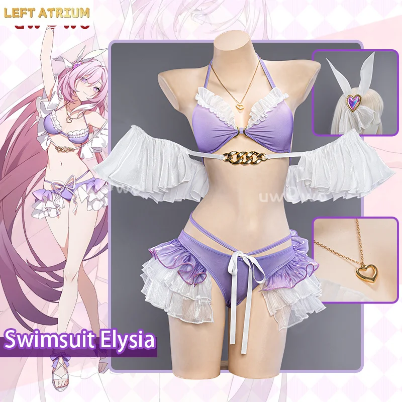

IN STOCK UWOWO Game Honkai Impact 3: Elysia Summer Swimsuit Cosplay Costumes