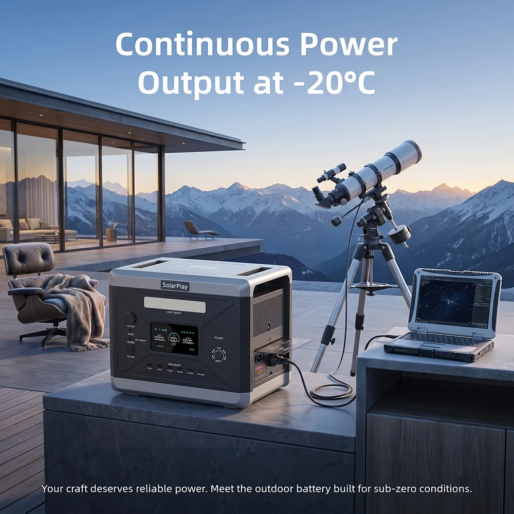 SOLARPLAY Q2501 Large Capacity Portable Power Station Fast Charging Outdoor Emergency Backup Power For Camping Travel Household Use