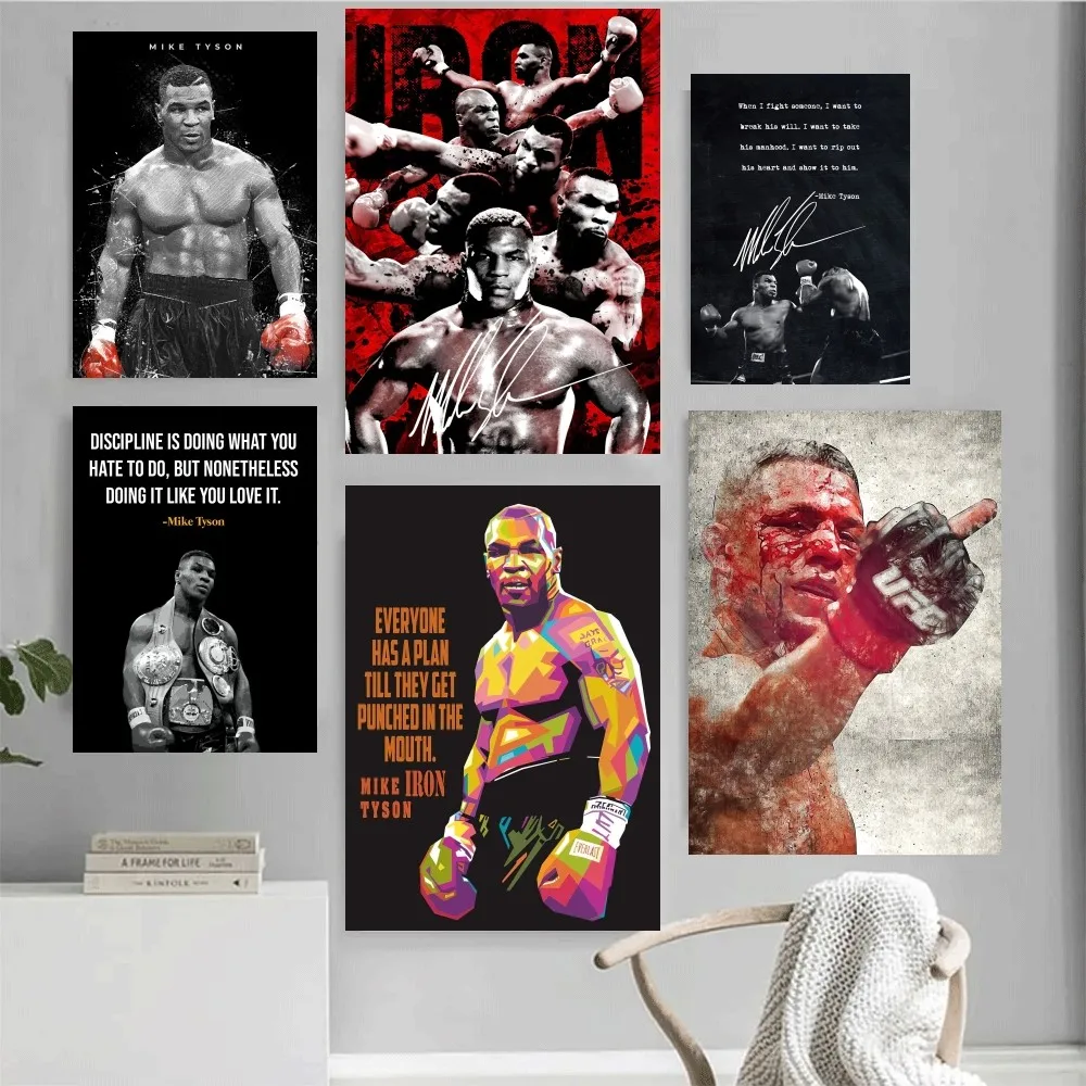 

Mike T-Tyson boxing master Poster Home Office Wall Bedroom Living Room Kitchen Decoration Painting