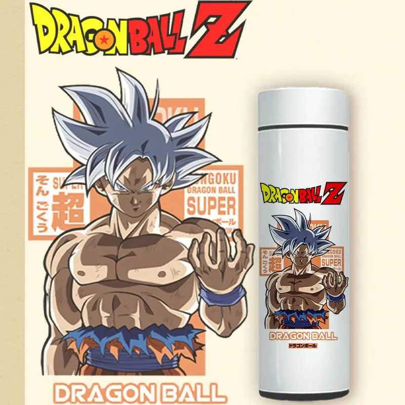 Dragon Ball Goku Anime Smart Digital Thermo Cup Thermal Water Bottle Temperature Display Preservation Leak-Proof Vacuum Flask