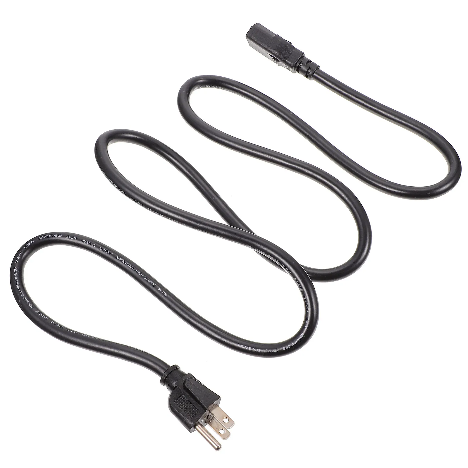 1Pcs Certified 3-Prong Power Cord Full Copper -Piece Molding Leakage-Proof Extension Cable for Desktop LED Monitor