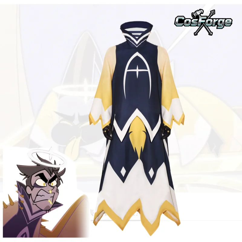 Disfraz de Anime Adam Hazbin, Disfraz de Hotel, Disfraz inflables para adultos, uniforme de ropa del estado del Ángel humano ​ ​ guantes ​ ​   Máscara de Halloween