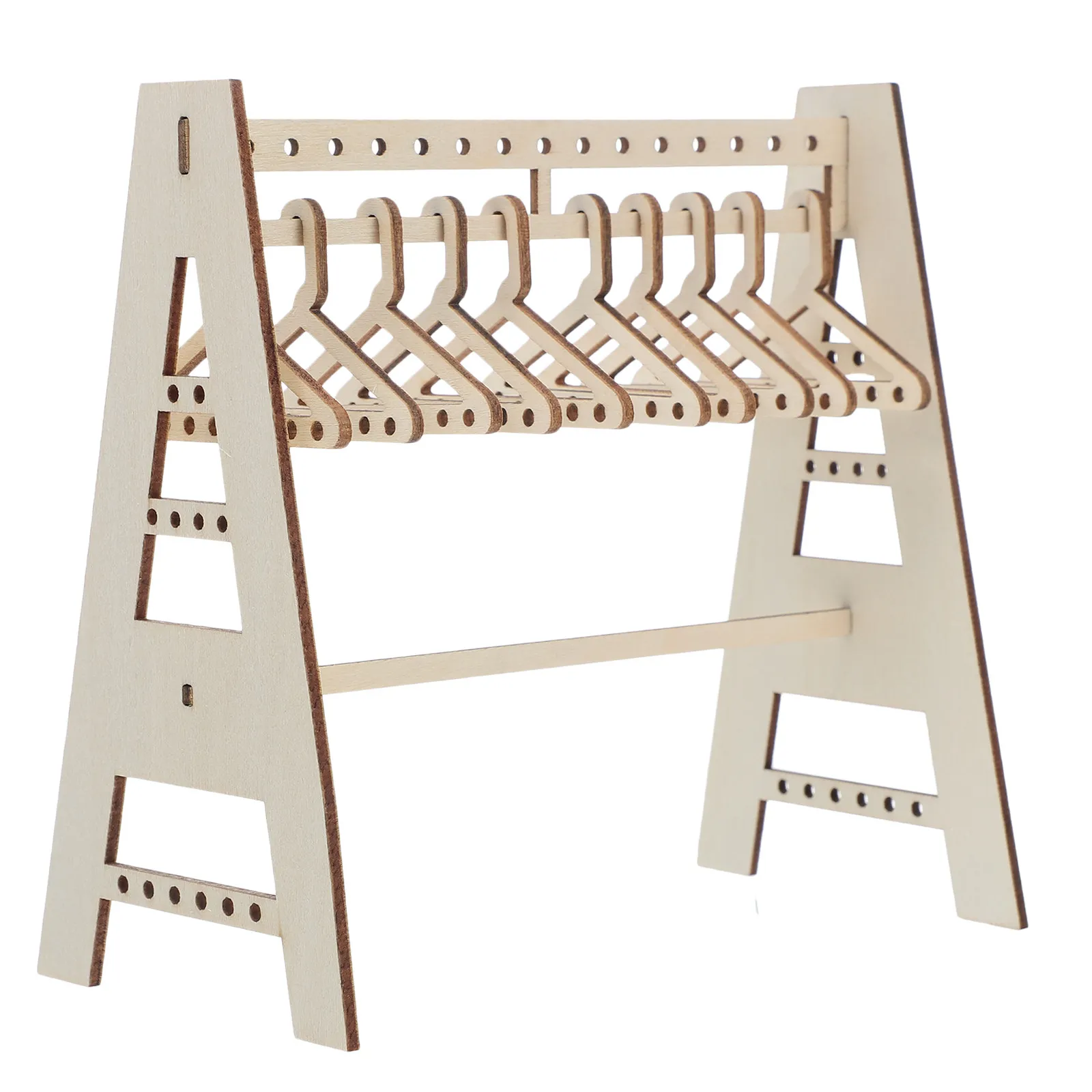 Multi Functional Wooden Jewelry Rack Earring Hanger Necklace Holder Ring Display Stand Unique Partition Design for Dresser