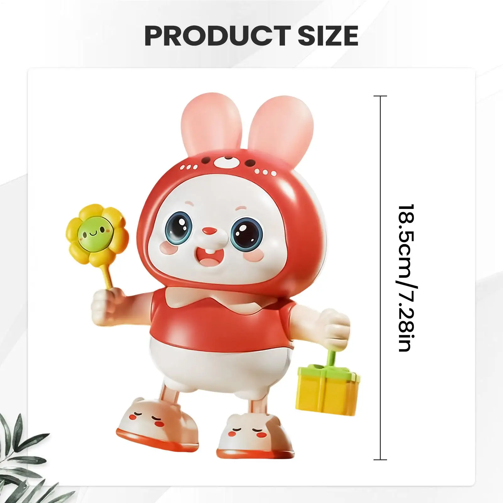 전기 춤추는 토끼 장난감 48곡 인터랙티브 펫 장난감 머리 들어올림 기능 포함 어린이 침실 놀이방 야간 조명 동반자 선물