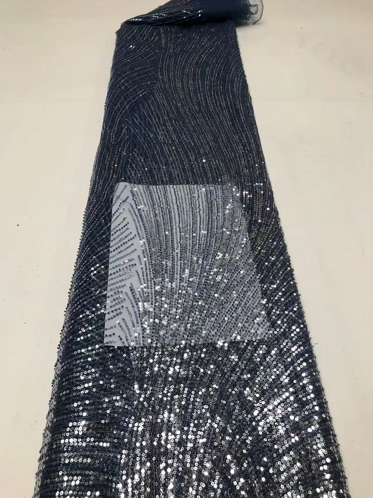 Africa Nigerian Beaded French Mesh Lace With Sequins High Quality 2025 Embroidery Lace Sequins Lace For Wedding Dresses Women