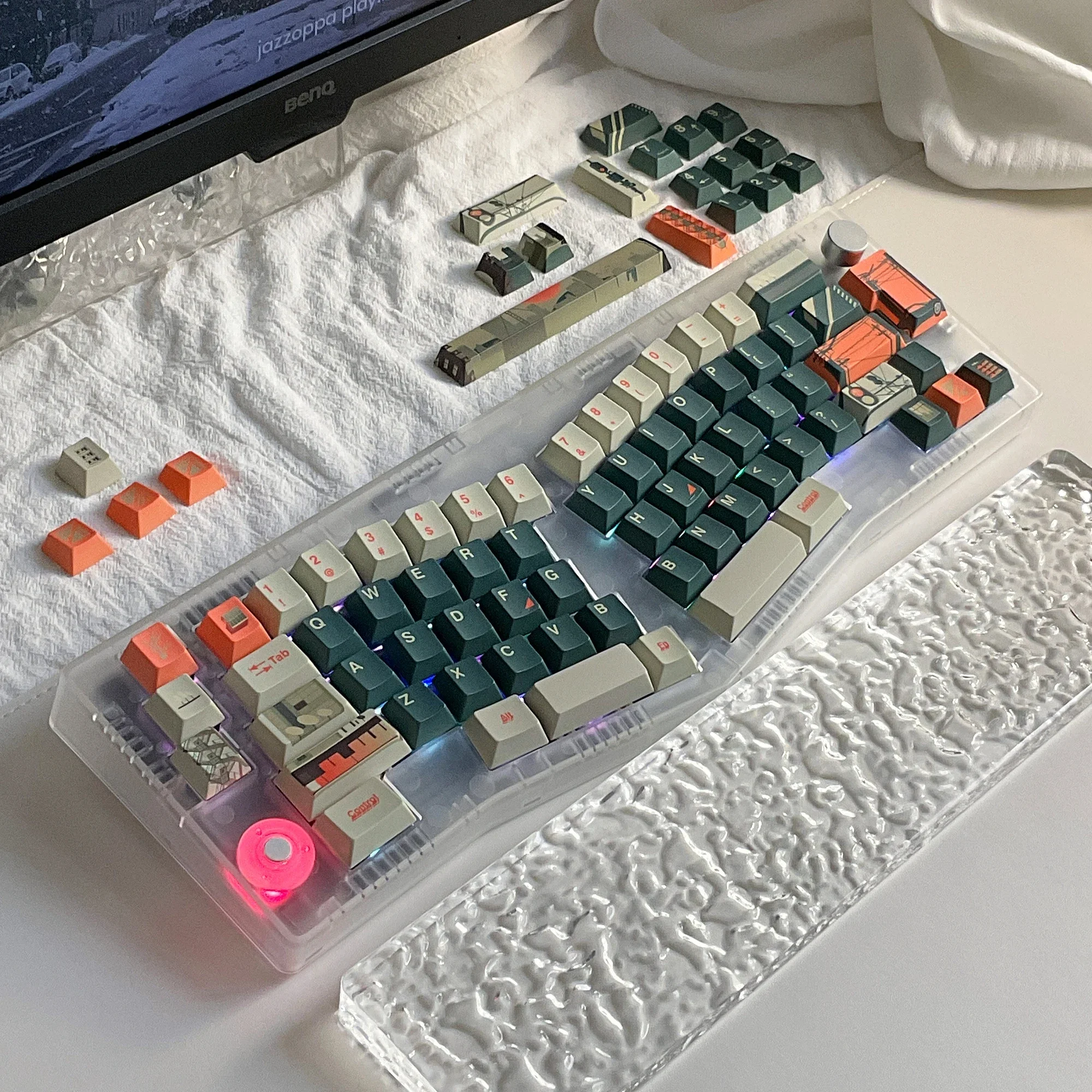 Chengying Keycap Cherry Pbt Sublimation 134Keys L-Shaped Enter Key Alice Layout Keycaps 2.25/2.75U Space Bar Keycap