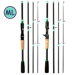 Lure Fishing Rods 1.8-2.1m 4/5 Section Carbon Fiber Light Spinning Baitcasting Rod ML Action 3.5g-14g Squid Octopus Boat Fishing
