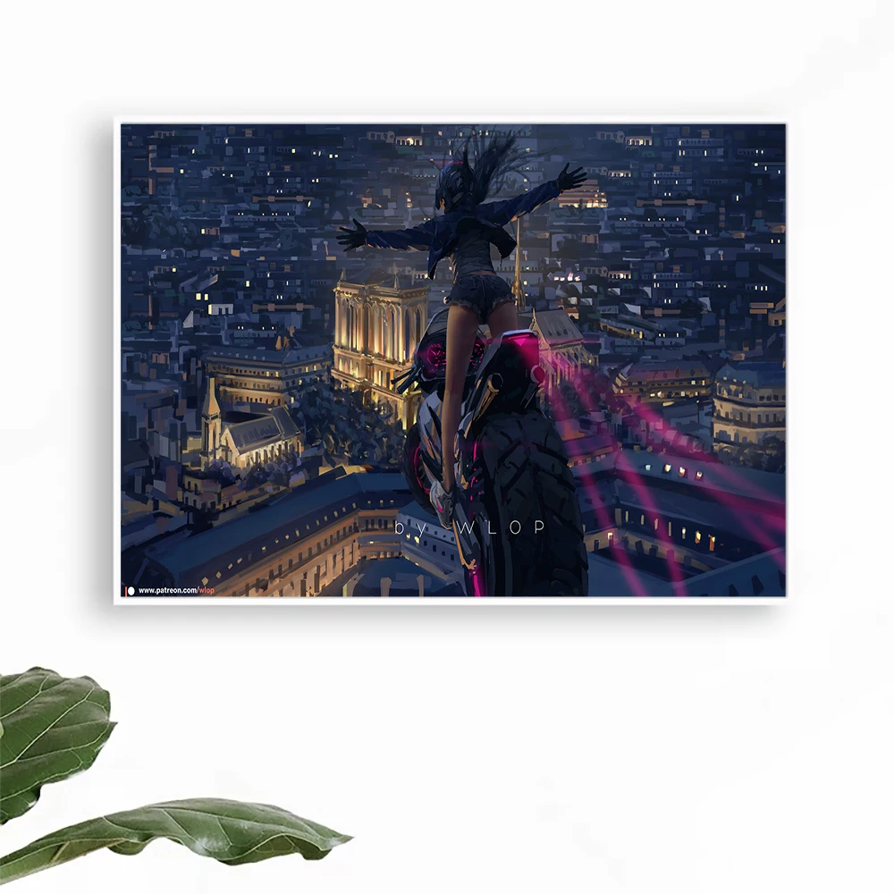 01 (7) Japan Anime Character Scenery Science Fiction Colorful Aesthetic Art Silk Cloth Poster Wall Art Home Indoor Decor Gift