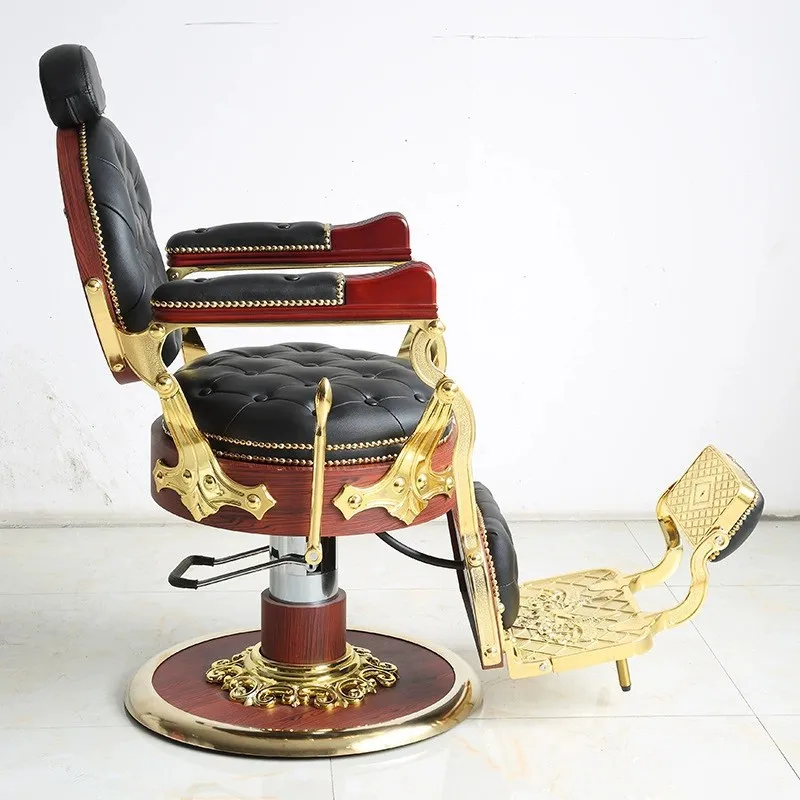 M Barber shop hair chair can be rotated, lifted and reclined hair salon retro oil head large chair