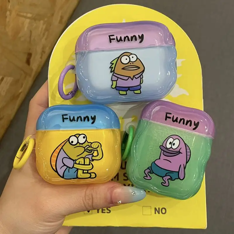 

3D Cute Cartoon Fish Case for AirPods Pro 2 Pro3 Protective Case for AirPods 1 2 3 4 Bluetooth Earphone Protective Accessories