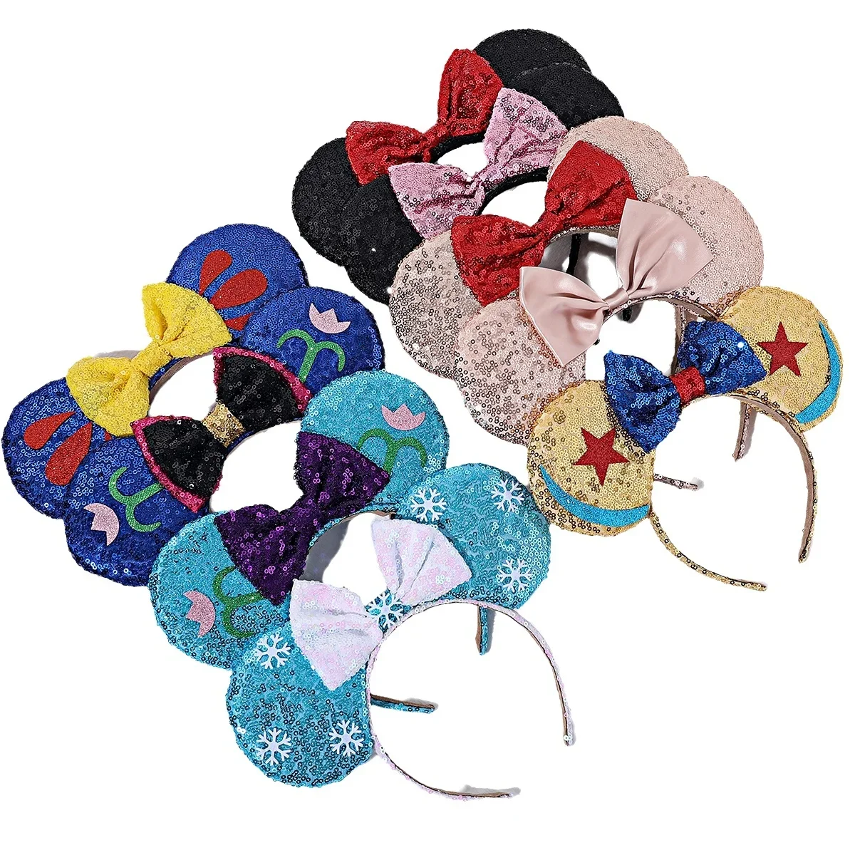 

European and American children's hair accessories Snow White headband Mickey headband holiday dance dress up headband Fro