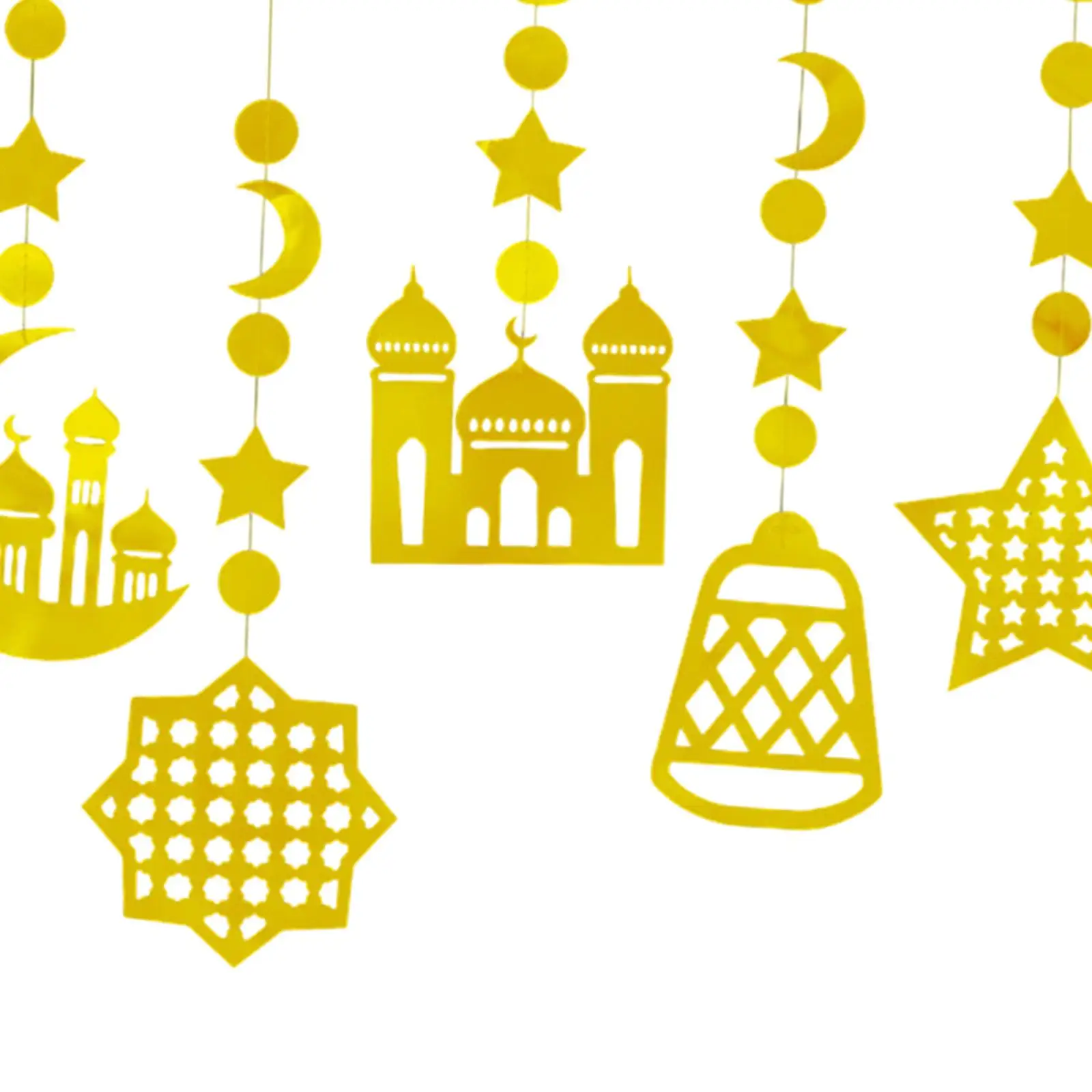 6x زخرفة خلفية لزينة عيد رمضان لحفلات الزفاف المنزلية