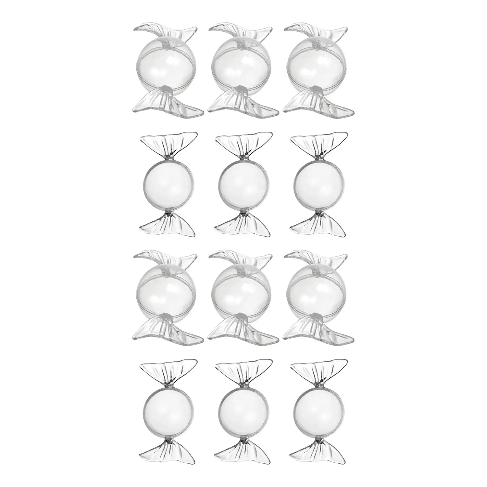 

12x Candy Shaped Jewelry Box DIY Jewelry Accessories Clear Container Beads