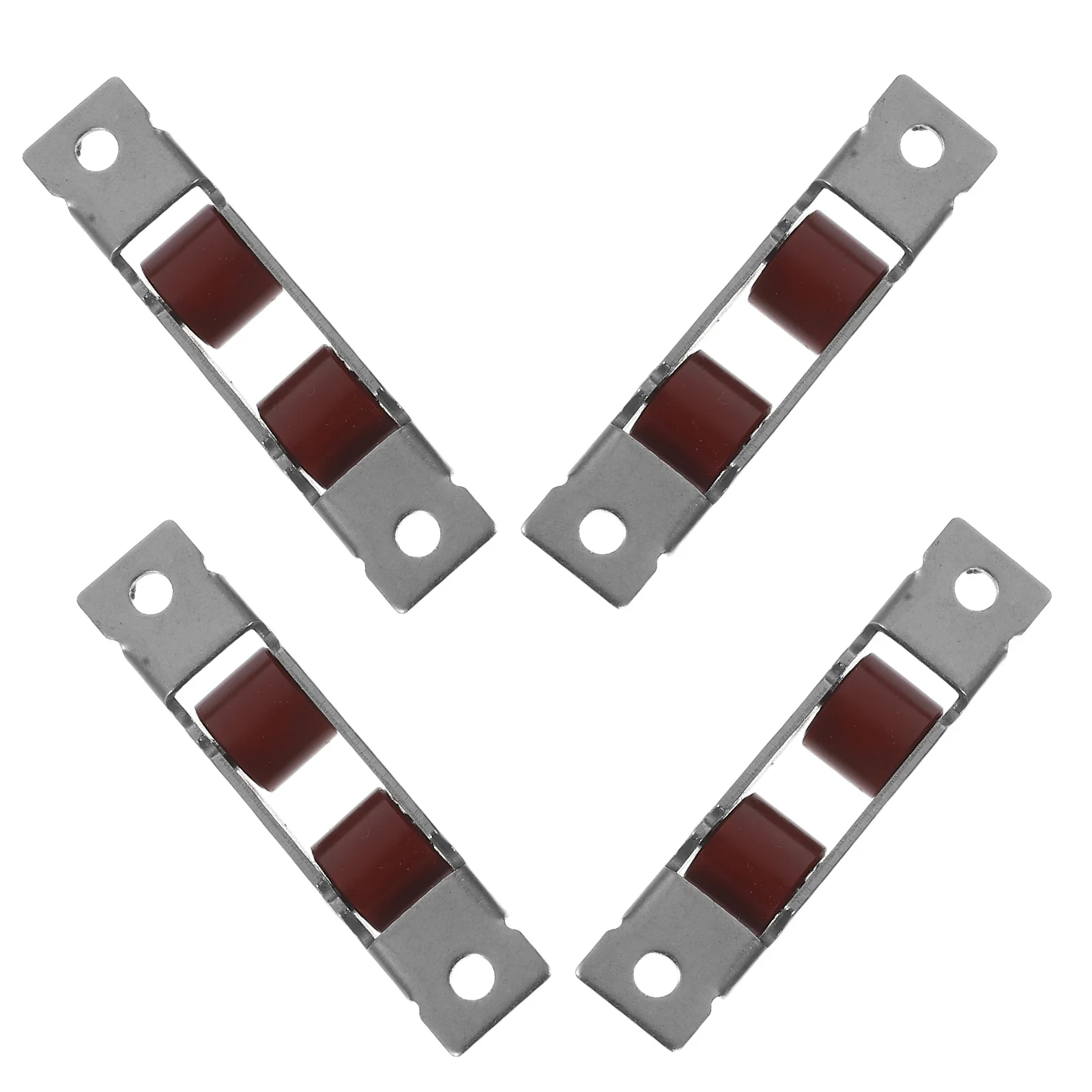 

4Pcs Double Flat Wheel Sliding Door Rollers 10Mm Stainless Steel Replacement Parts for Smooth Glide Window Door Track Systems