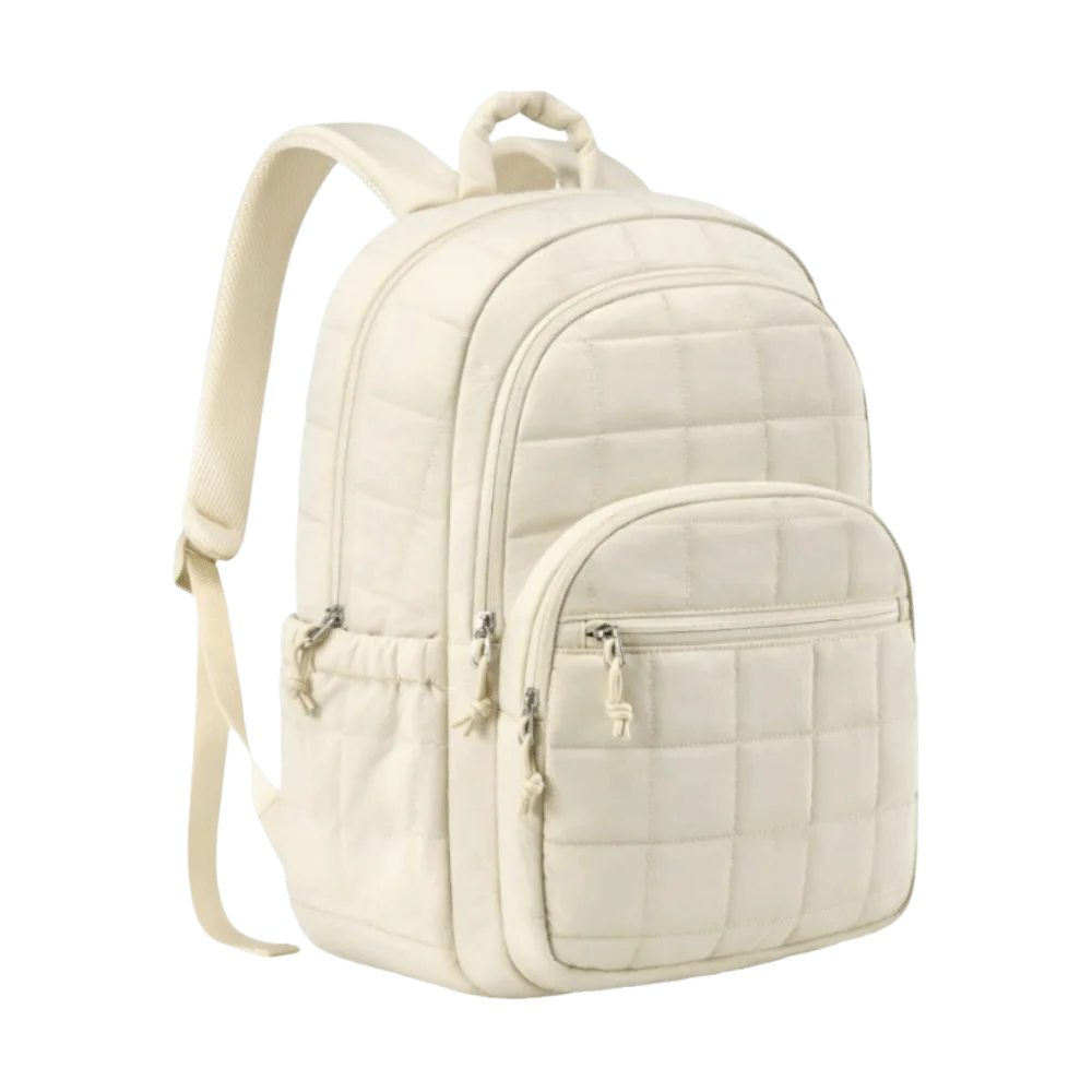 Kreatywny plecak podróżny, pikowany, w kratę, wodoodporny plecak studencki, modny plecak z regulowanymi paskami, torba na ramię z motywem kreskówkowym.