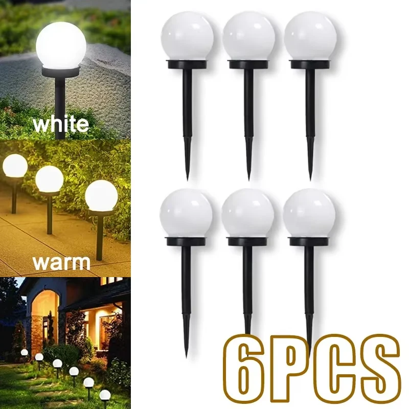 

Outdoor LED Solar Garden Ball Light Waterproof Lawn Lamp Ground Stake Landscape Lighting for Villa Yard Driveway Decoration