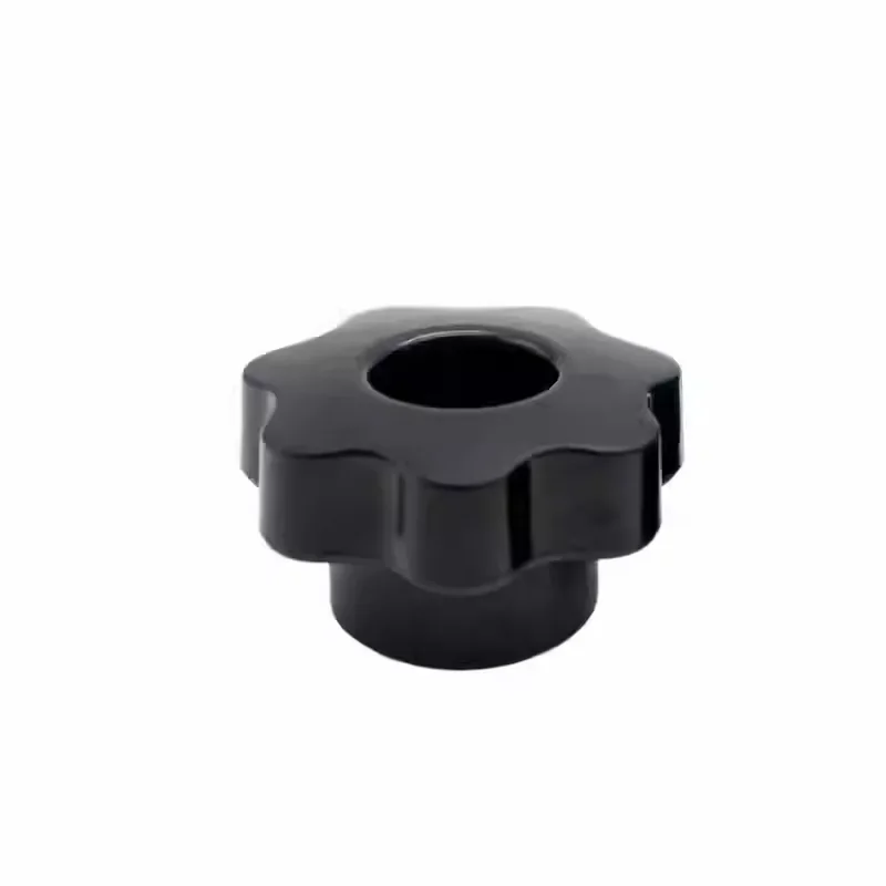 1pcs Black Seven Star Knob Anti-Static E-LHAU36-M6 M8 M10 M12 Adhesive Wood Through-Hole Seven Corner Handle Through-Hole Handle