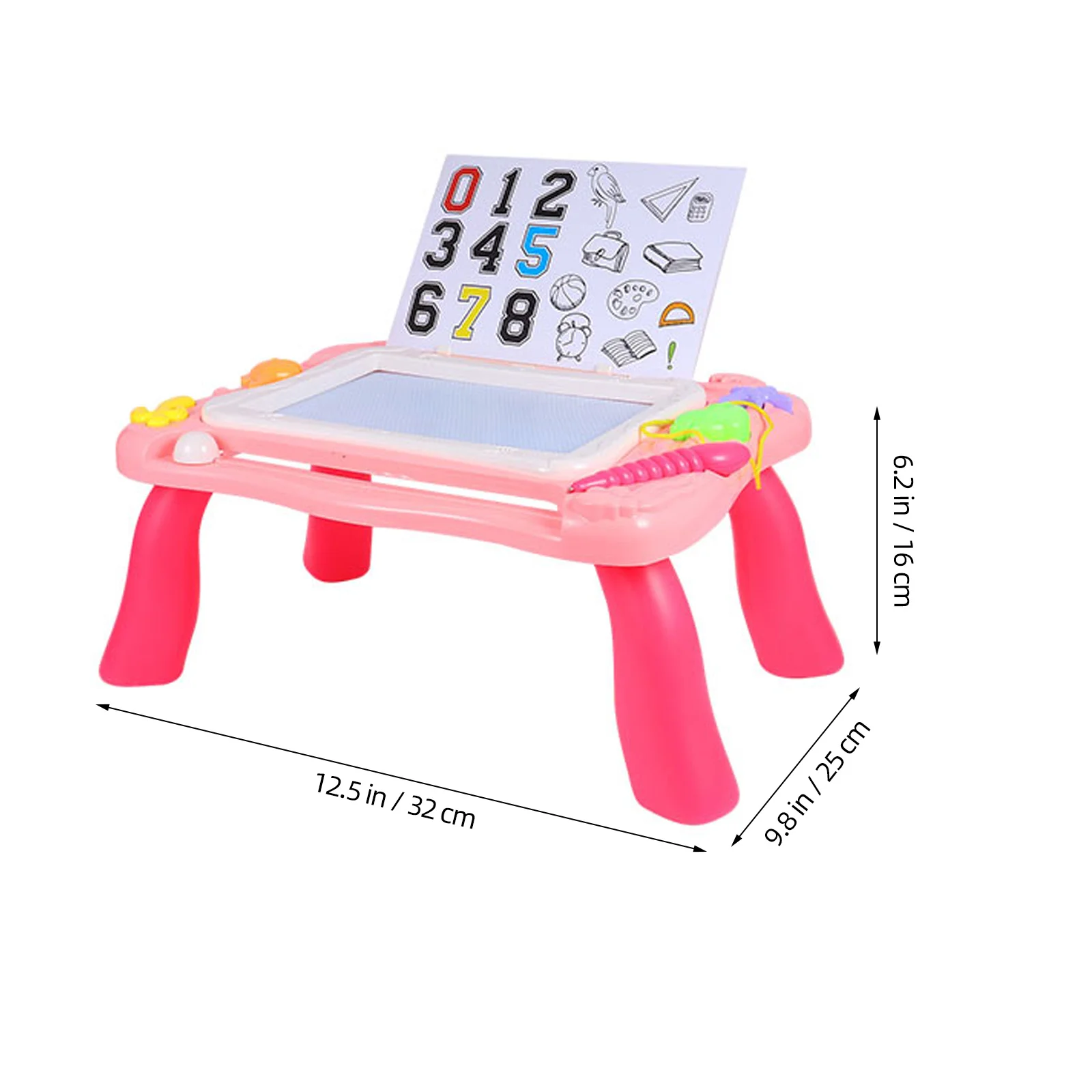 2 قطعة لوح كتابة مغناطيسي متين من البلاستيك للأطفال لوحة رسم قابلة للمسح أداة تعليمية مبكرة