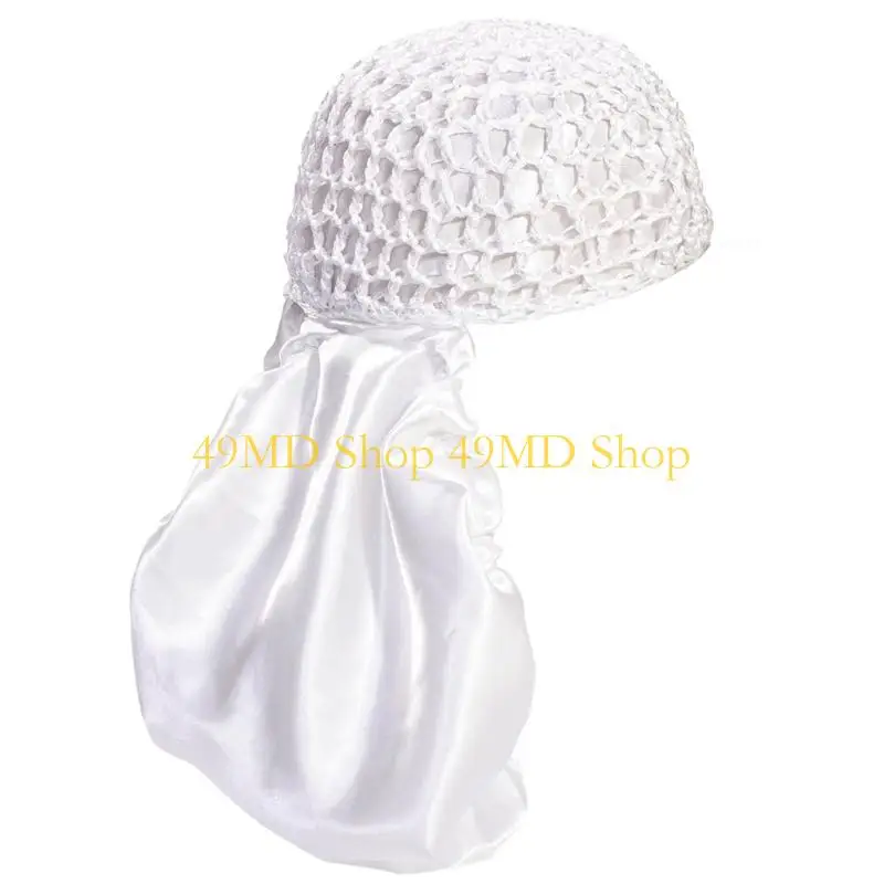 49MD MultiFunctional Reversible Bonnet Wrap Hat Soft Polyester Skull Cap For Women